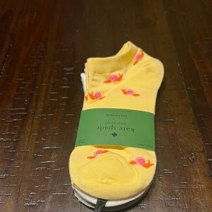 Kate Spade New York Low Cut Yellow Socks with Snail Pattern 3 Pairs